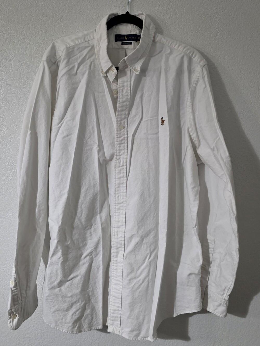 Ralph Lauren White Long-Sleeve Button-Down Shirt